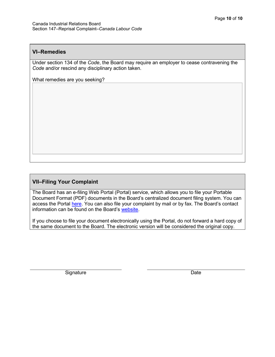 Reprisal Complaint - Canada, Page 10