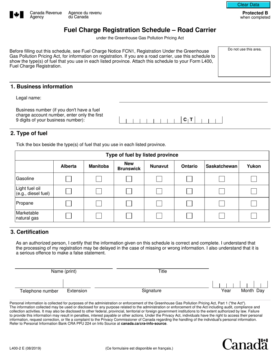 Form L4002 Fill Out, Sign Online and Download Fillable PDF, Canada