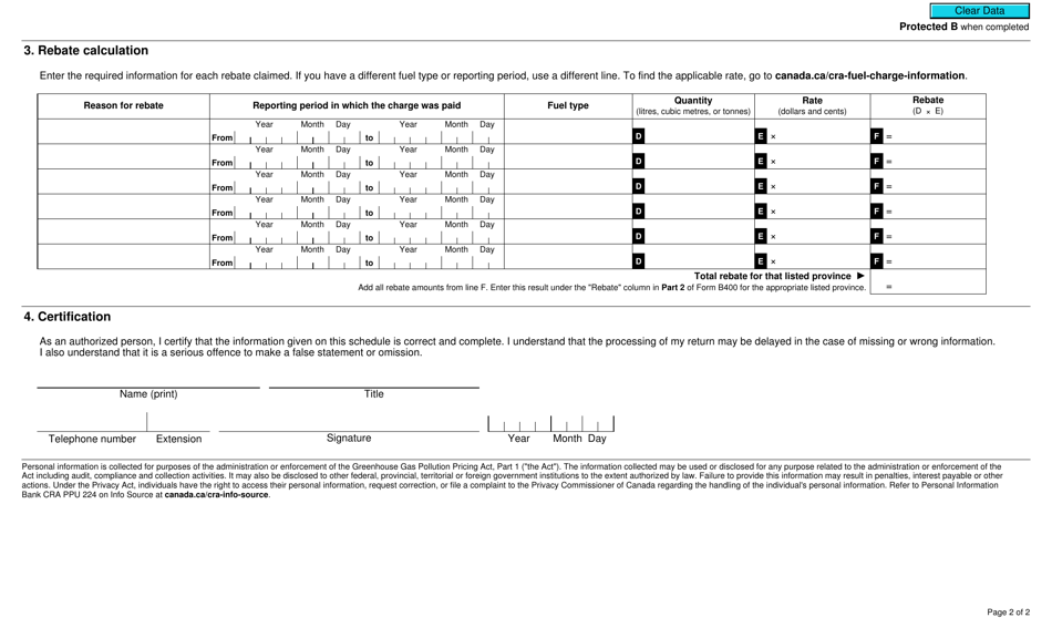 Form B4003 Fill Out, Sign Online and Download Fillable PDF, Canada Templateroller