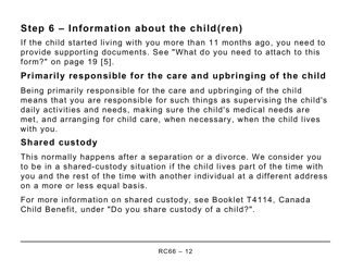 Form RC66 Canada Child Benefits Application Includes Federal, Provincial, and Territorial Programs - Large Print - Canada, Page 12