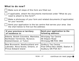Form RC66 Canada Child Benefits Application Includes Federal, Provincial, and Territorial Programs - Large Print - Canada, Page 27