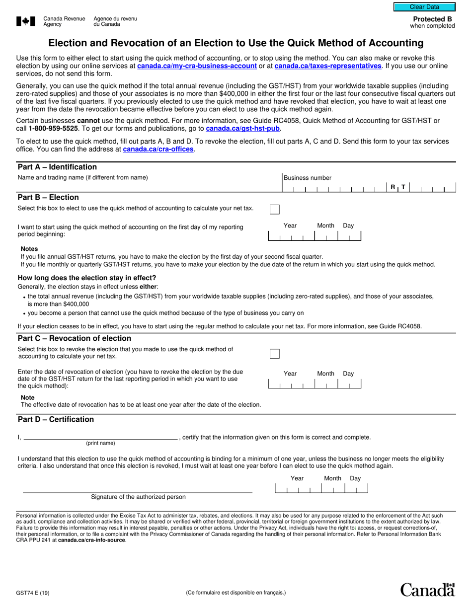 Cra Business Gst Return Form Charles Leal s Template