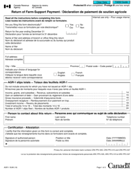 Form AGR-1 SUM Return of Farm-Support Payment - Canada (English/French)