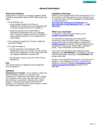 Form CPT13 Application for an Employer Resident Outside Canada to Cover Employment in Canada Under the Canada Pension Plan - Canada, Page 2