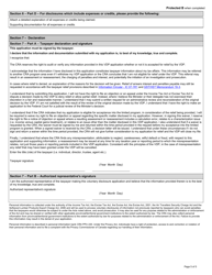 Form RC199 Voluntary Disclosures Program (Vdp) Application - Canada, Page 5
