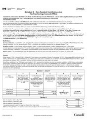 Document preview: Form RC243 Schedule B Non-resident Contributions to a Tax-Free Savings Account (Tfsa) - Canada