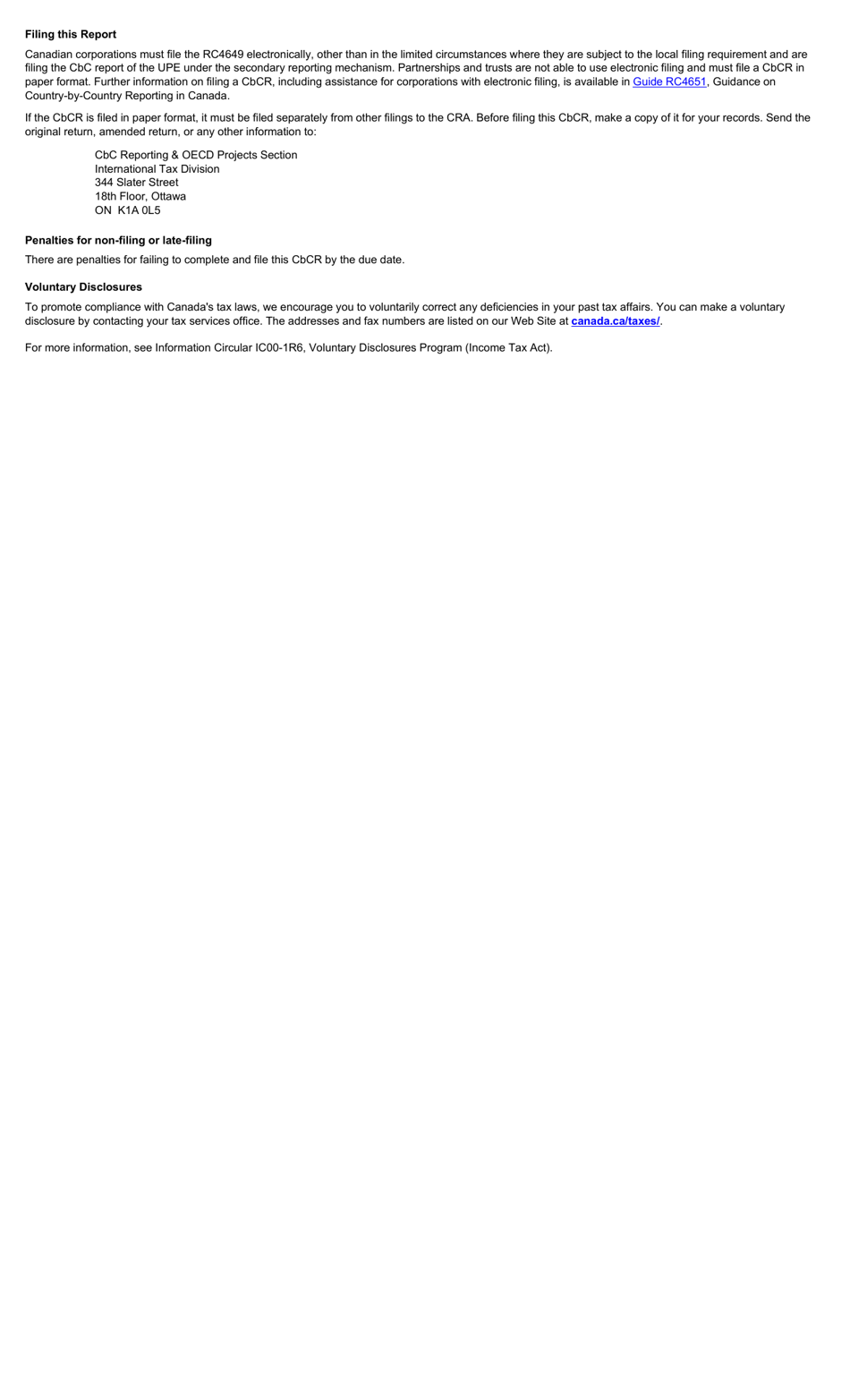 Form RC4649 Country-By-Country Report - Canada, Page 9