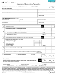 Form RC71 Statement of Discounting Transaction - Canada