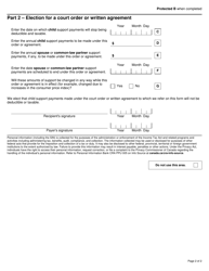 Form T1157 Election for Child Support Payments - Canada, Page 2