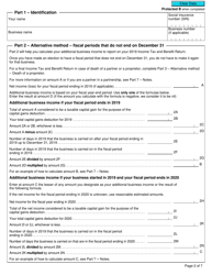 Form T1139 Reconciliation of 2019 Business Income for Tax Purposes - Canada, Page 2