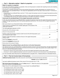 Form T1139 Reconciliation of 2019 Business Income for Tax Purposes - Canada, Page 3