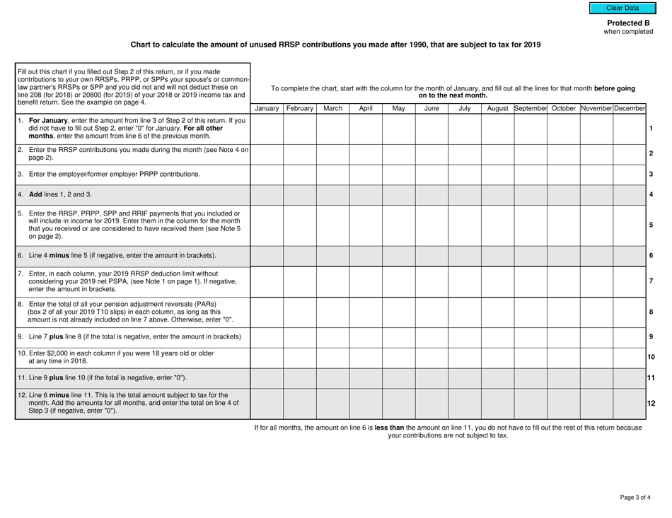Form T1-OVP-S Simplified Individual Tax Return for Rrsp, Prpp and Spp Excess Contributions - Canada, Page 3