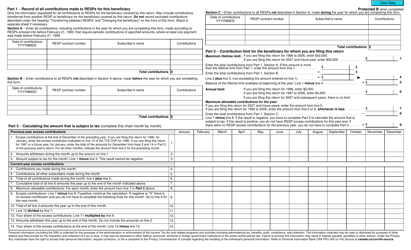 Form T1E-OVP Individual Tax Return for Resp Excess Contributions - Canada, Page 2