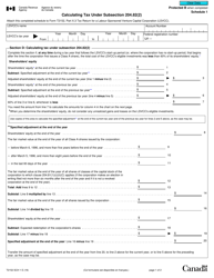 Document preview: Form T2152 Schedule 1 Calculating Tax Under Subsection 204.82(2) - Canada