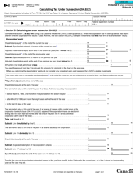 Form T2152 Schedule 1 Calculating Tax Under Subsection 204.82(2) - Canada