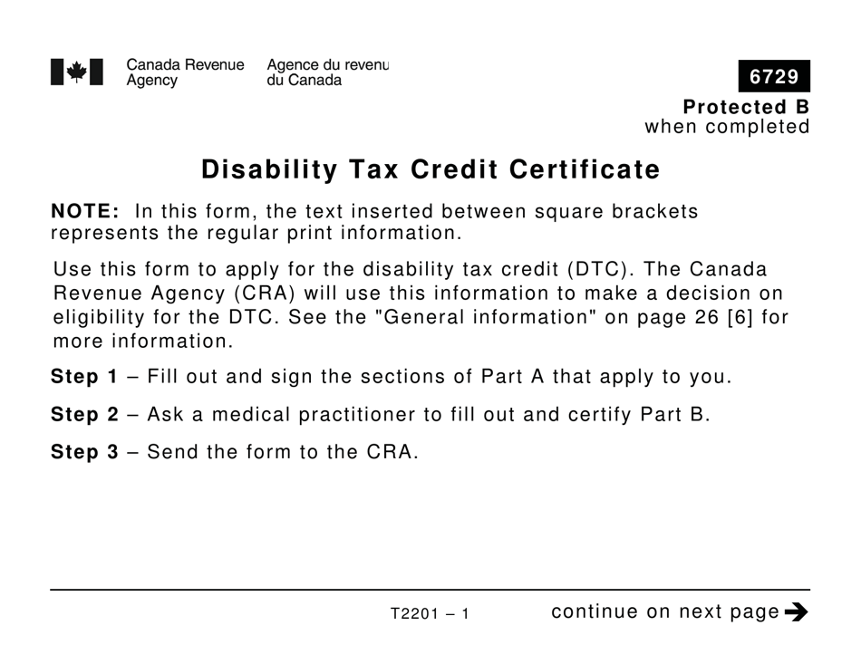 form-t2201-download-printable-pdf-or-fill-online-disability-tax-credit