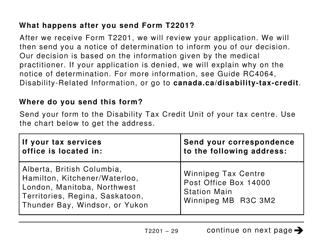 Form T2201 Disability Tax Credit Certificate - Large Print - Canada, Page 29