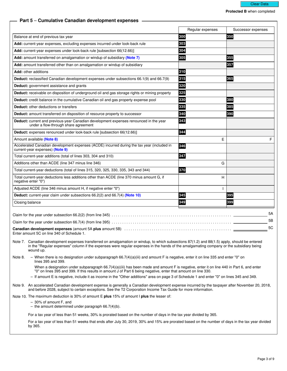 Form T2 Schedule 12 Resource-Related Deductions (2018 and Later Tax Years) - Canada, Page 3