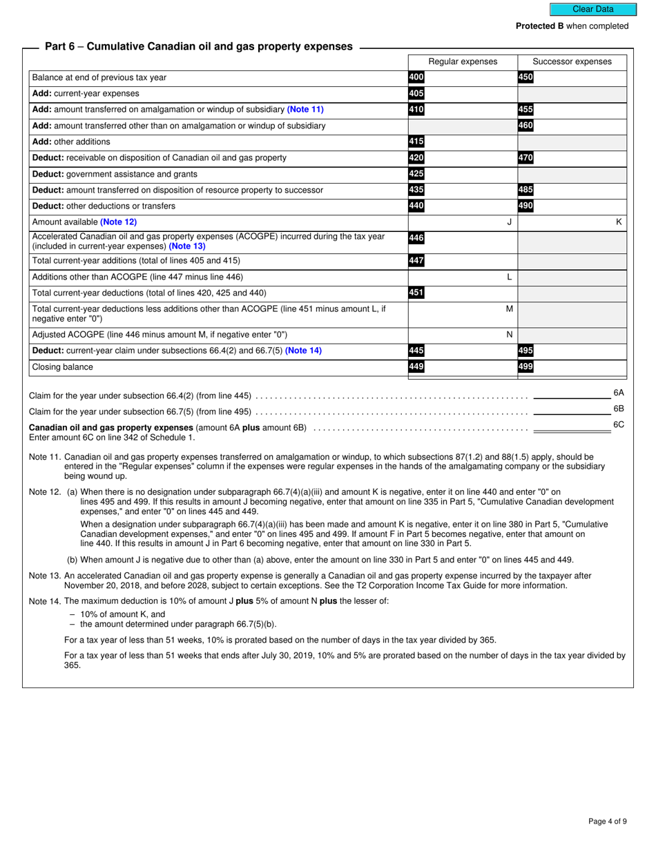 Form T2 Schedule 12 Resource-Related Deductions (2018 and Later Tax Years) - Canada, Page 4