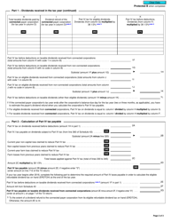 Form T2 Schedule 3 Dividends Received, Taxable Dividends Paid, and Part IV Tax Calculation (2019 and Later Tax Years) - Canada, Page 2