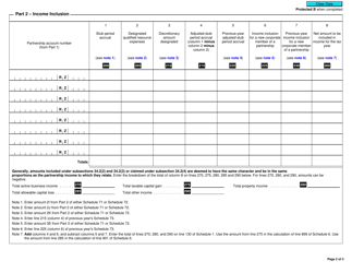 Form T2 Schedule 73 Income Inclusion Summary for Corporations That Are Members of Partnerships (2019 and Later Tax Years) - Canada, Page 2