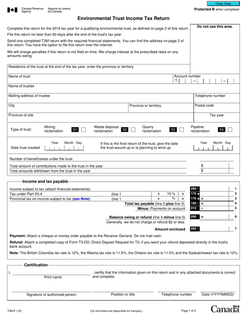 Form T3M 2019 Printable Pdf