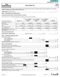 Document preview: Form T3NS Nova Scotia Tax - Canada