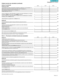 Form T3QDT-WS Recovery Tax Worksheet - Canada, Page 2