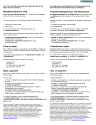 Form T4ASUM Summary of Pension, Retirement Annuity, and Other Income - Canada (English/French), Page 2