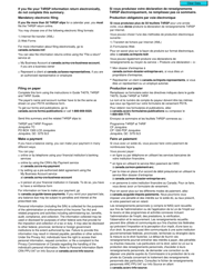 Form T4RSPSUM T4rsp Summary - Canada (English/French), Page 2