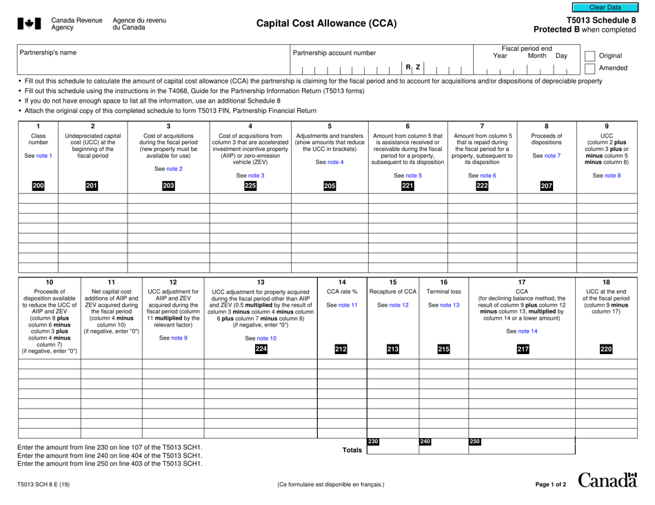 Form T5013 Schedule 8 - Fill Out, Sign Online and Download Fillable PDF Form T5013 Schedule 8 - Fill Out, Sign Online and Download Fillable PDF