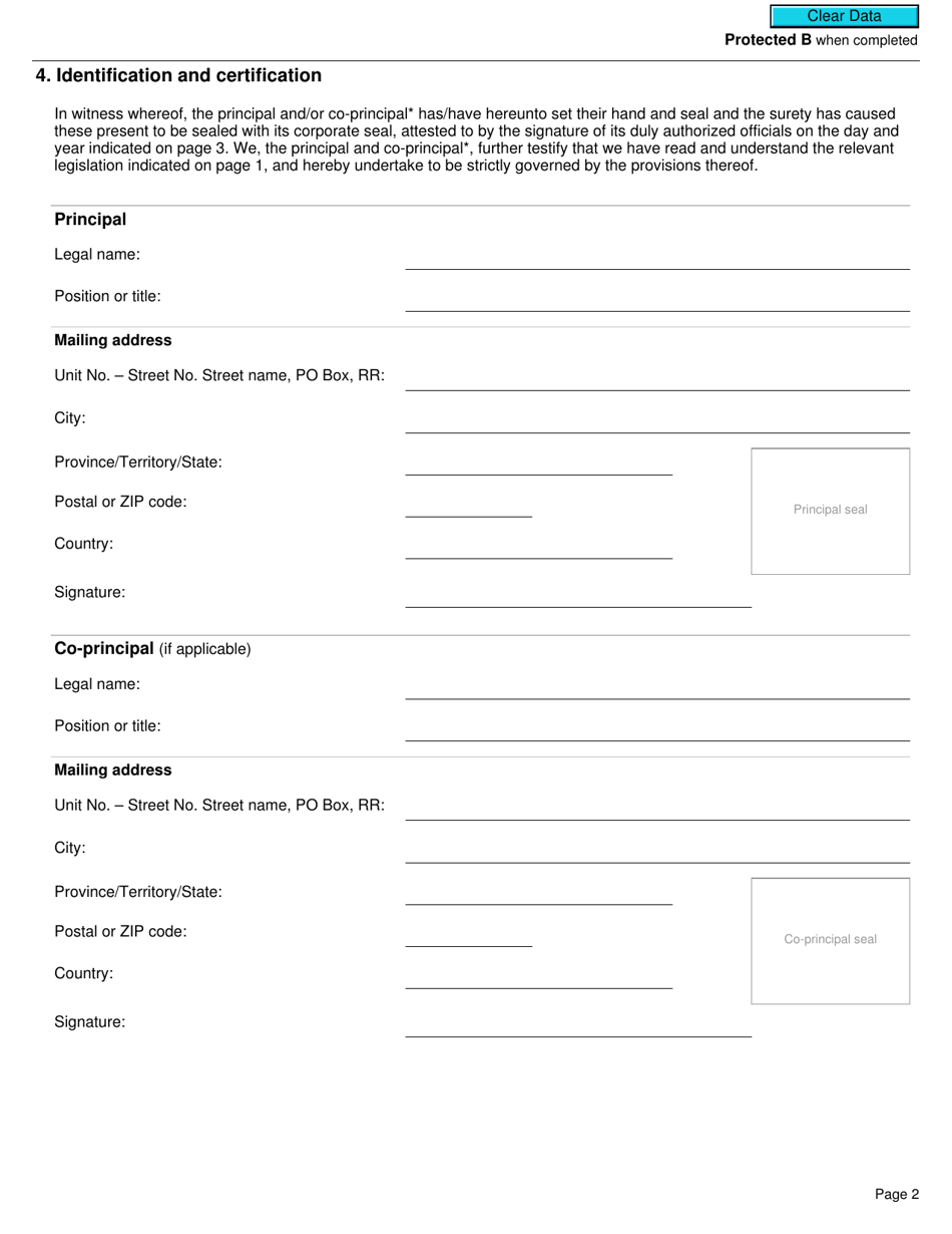 Form L302 Surety Bond for Cannabis - Canada, Page 2