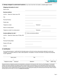 Form L301 Registration for Cannabis Stamping Regime Under the Excise Act, 2001 - Canada, Page 3