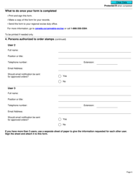 Form L301 Registration for Cannabis Stamping Regime Under the Excise Act, 2001 - Canada, Page 4