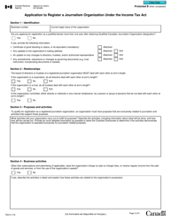 Form T624 Application to Register a Journalism Organization Under the Income Tax Act - Canada, Page 3