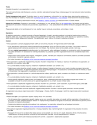 Form T625 Application for Qualified Canadian Journalism Organization Designation - Canada, Page 3