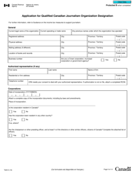 Form T625 Application for Qualified Canadian Journalism Organization Designation - Canada, Page 5