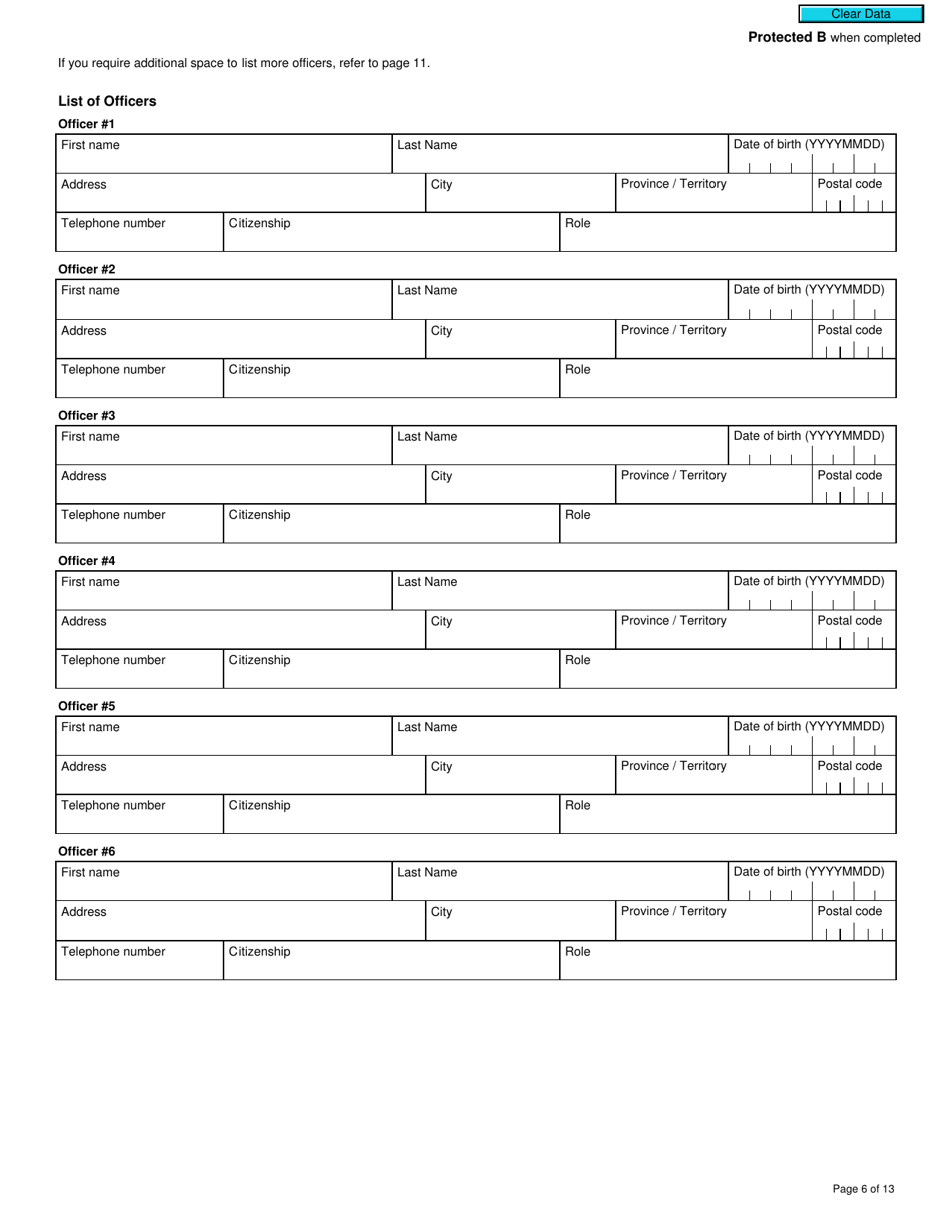 Form T625 Application for Qualified Canadian Journalism Organization Designation - Canada, Page 6