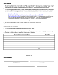 Form GAC-AMC2257 Declarations and Guarantees Form - Contribution Agreement - Canada (English/French), Page 2