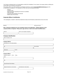 Form GAC-AMC3151 Application to Become an Excol Recognized Business - Canada (English/French), Page 2