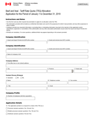 Form GAC-AMC1686E Application for a Share of the Beef and Veal Trq - Canada (English/French)
