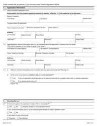 Form 017-2034E Application for Validation Order - Ontario, Canada, Page 2