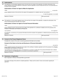 Form 017-2034E Application for Validation Order - Ontario, Canada, Page 8