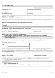 Form 3 (9502P) Appointment for Voting Proxy - Ontario, Canada, Page 2