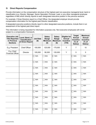 Form 046-5191 Broader Public Sector Compensation Information Questionnaire - Ontario, Canada, Page 6