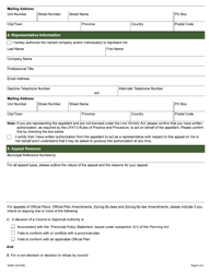 Form A1 (004-3049) Appellant Form - Ontario, Canada, Page 6