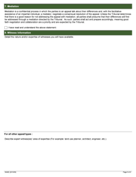 Form A1 (004-3049) Appellant Form - Ontario, Canada, Page 8