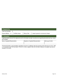 Form A1 (004-3049) Appellant Form - Ontario, Canada, Page 9