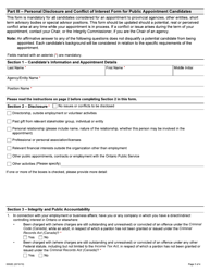 Form 046-0002 Personal Disclosure and Conflict of Interest Form for Public Appointment Candidates - Ontario, Canada, Page 3