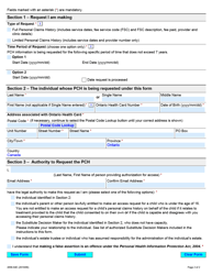 Form 4890-84E Request for Access to Personal Claims History (Pch) Information by Individual or Individual&#039;s Substitute Decision Maker - Ontario, Canada, Page 2